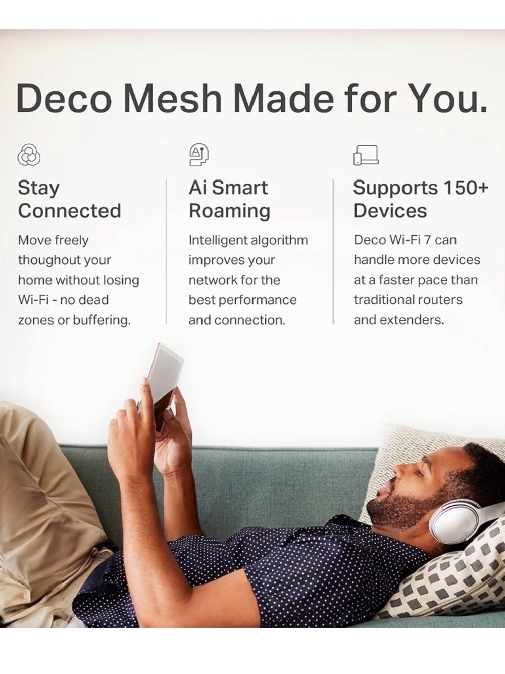 TP-Link Deco Mesh Wi-Fi 7 Router - White - Picture 5 of 9